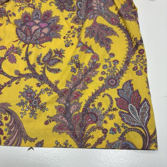 J Crew Collection Women L Top Tie-Neck Cotton Poplin Ratti Golden Paisley Casual - Picture 10 of 13